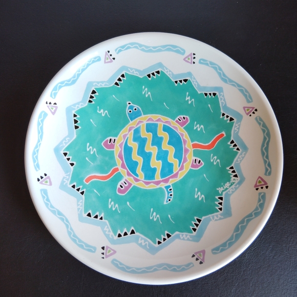 ジュディス ガイガー JUDITH  「Turtle」 Chaleur Judith Geiger Dinner Plates 1987 South Western Lizard